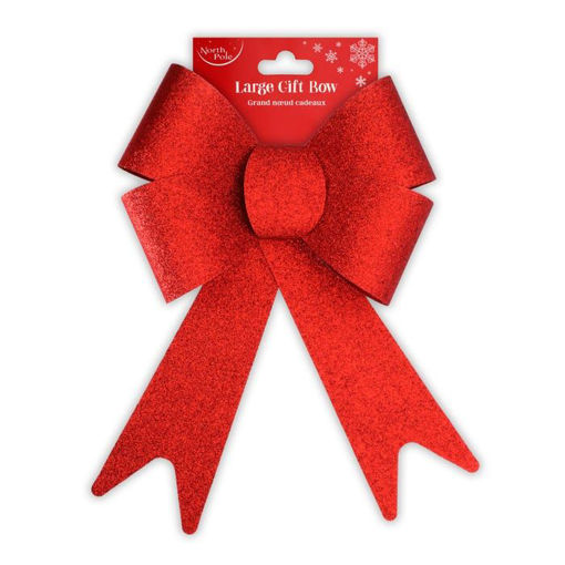Picture of GLITTER BOW LARGE RED